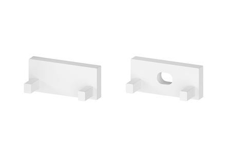 Komplet zaślepek bocznych szarych do P11-1 (1 szt. z otworem, 1 szt bez otworu) (nr kat. 7711101)