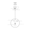 Lampa wisząca Puerto średnia 1xE27 czarna LP-004/1P M BK