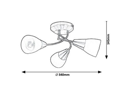 Lampa sufitowa Rabalux Connor 5690 chrom satyna