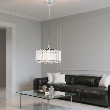 Light Prestige Okrągła lampa wisząca Vetro chrom 1xE27 LP-2910/1P CH round