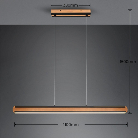Lampa wisząca Trio 326610232 drewniany