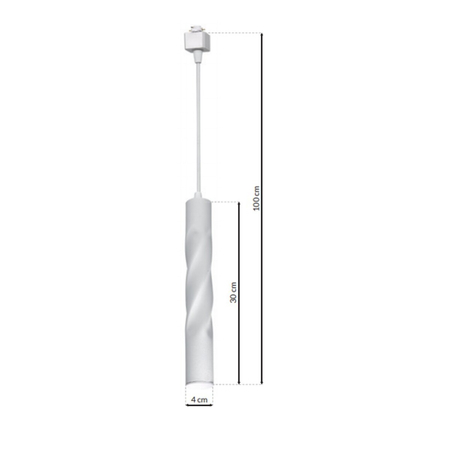 Milagro Track Light Pendant Twisted Biały 3W LED ML6509 BIAŁY