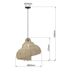 Light Prestige Rattanowa lampa wisząca Shella 60 cm jasne drewno 1xE27 LP-1806/1P 60cm