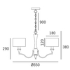 Cosmo Light Lampa wisząca WASHINGTON P05915NI-WH