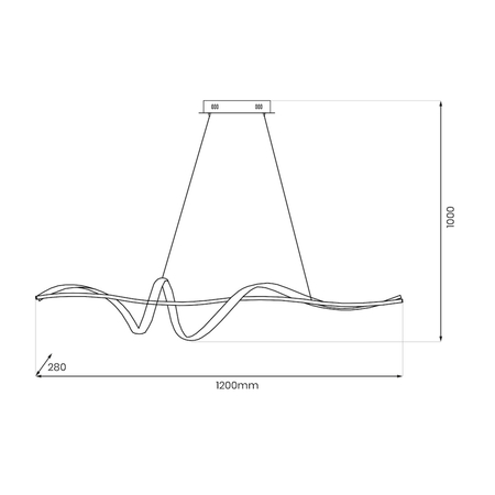 Milagro Lampa wisząca SASH 36W LED ML1190 CZARNY