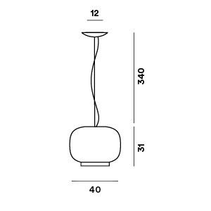 Lampa wisząca Foscarini 210071E-53 Chouchin 1