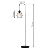 Milagro Lampa stojąca CLIFF BLACK 1xE27 MLP5528 CZARNY
