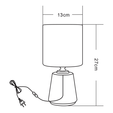 Lampa stołowa Zuma Line HS8605-WH LAMPA STOŁOWA BIAŁY/ZŁOTY