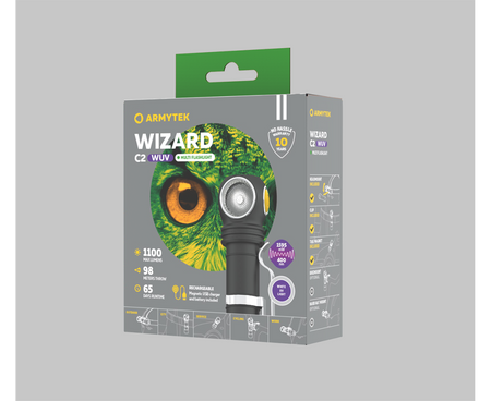 Latarka Armytek Wizard C2 WUV Magnet USB 