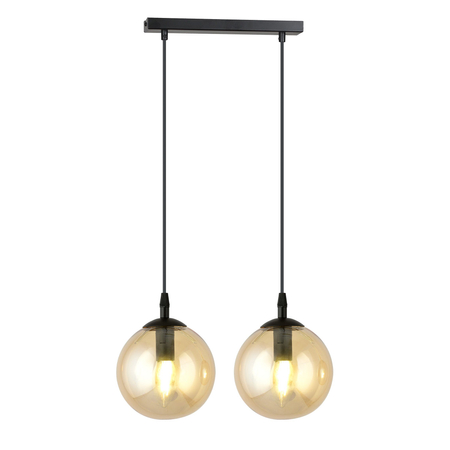Lampa wisząca COSMO 2 BL MIODOWY Emibig 713/2 czarny/złoty