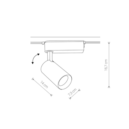 Reflektor PROFILE IRIS LED 30W Nowodvorski 9008 biały