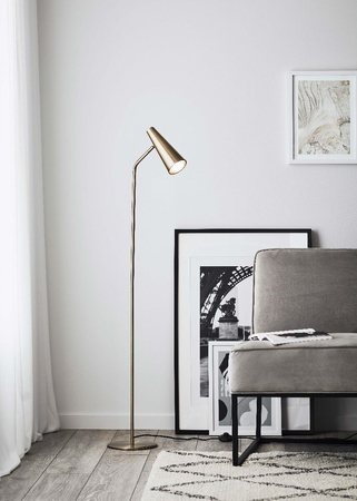 Lampa podłogowa Markslöjd PEAK 107901 mosiądz