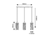 Lampa wisząca Rabalux Roxas 72153 czarny matowy