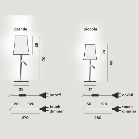 Lampa stołowa Foscarini 2210012-80 Birdie piccola