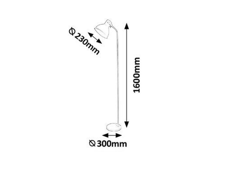 Lampa podłogowa Rabalux Derek 4329 popielaty