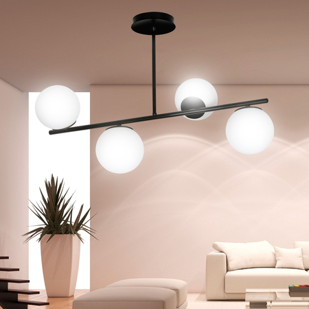 Lampa sufitowa BIOR 4 BLACK Emibig 1020/4 biały/czarny