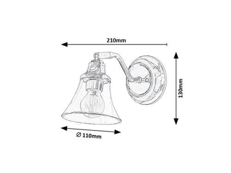Lampa łazienkowa Rabalux Antoine 3207 chrom