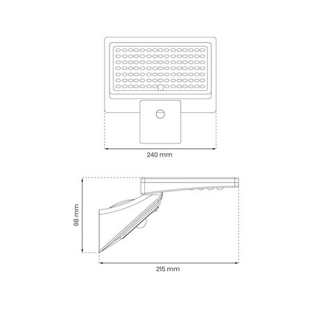 Eko-Light Naświetlacz Solarny Milo 8W 1000lm 4000K EKO9154 CZARNY