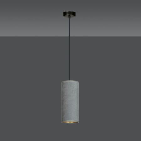 Lampa wisząca BENTE 1 BL GRAY Emibig 1060/1 czarny/chrom