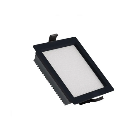 Lampa LED 15W New Aero Slim Kwadratowy 130 lm/W Mikropryzmatyczny (UGR17) Czarny