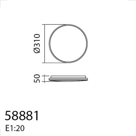 Lampa sufitowa CORI czarny 24W Ø31cm 4000K 2500lm