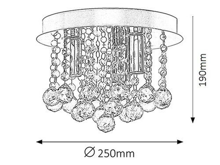 Lampa sufitowa Rabalux Corinna 2615 chrom