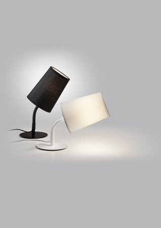 Lampa stołowa GRAU czarny 1xE14 abażur czarny, elastyczna