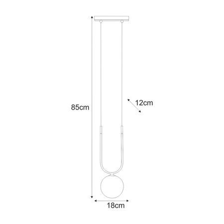 Lampa wisząca Kaja GOLDI K-5595 czarny, złoty, bursztynowy