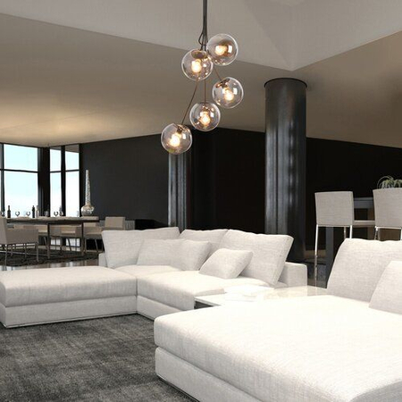 Lampa wisząca Rabalux Glory 3508 czarny matowy