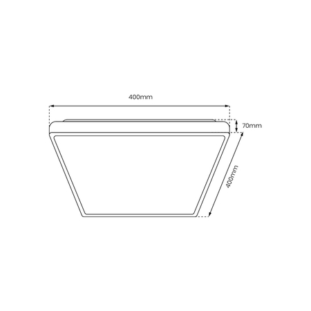 Milagro Plafon QUADRO BLACK 38W ML7929 CZARNY