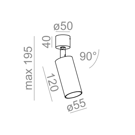Reflektor AQform 10045-0000-U8-PH-12 PET 230V Czarny struktura