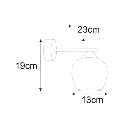 Kinkiet Kaja ABRO K-5603 czarny, biały