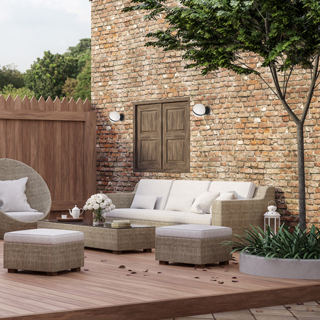 Eko-Light Kinkiet ogrodowy CIRCULO 1xE27 EKO6641 CZARNY