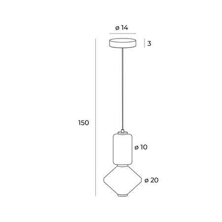 Lampa wisząca Maxlight AKIKO P0467 czarny/chrom