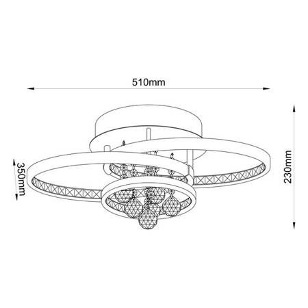 Lampa sufitowa Zuma Line 18144 Casti