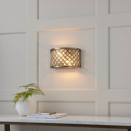 Kinkiet Endon Lighting Hudson 70559 mosiądz