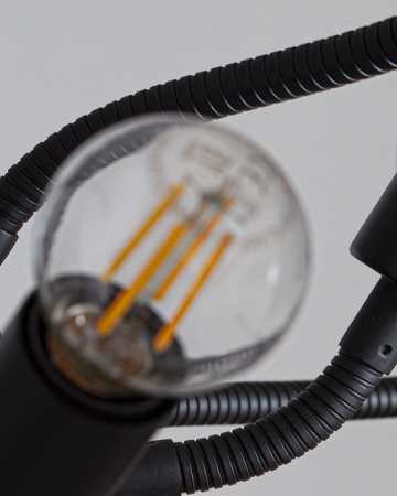 Lampa wisząca By Rydens Cappello 4202290-4002 czarny matowy/beżowy