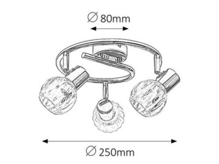 Oczko Rabalux Lauren 6093 chrom