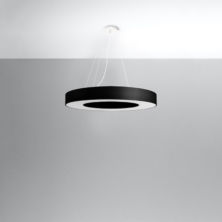 Sollux Lighting Żyrandol SATURNO SLIM 70 czarny SL.0754
