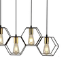 Lampa wisząca Abigali Honey LWH-5XE27, czarny 5xE27