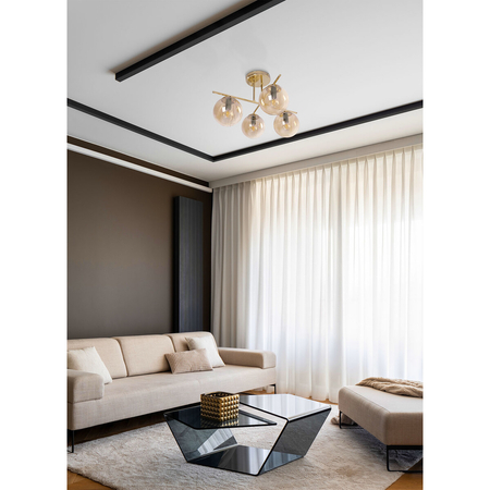 Lampa sufitowa Kaja GRAND K-5413 złoty, bursztynowy