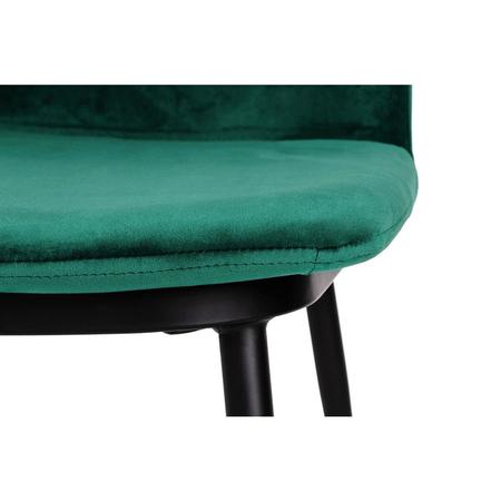 Krzesło barowe DIEGO 65 zielone - welur, podstawa czarno złota
