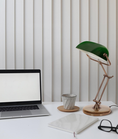 Lampa biurkowa BANK Kaja K-8041 mosiądz