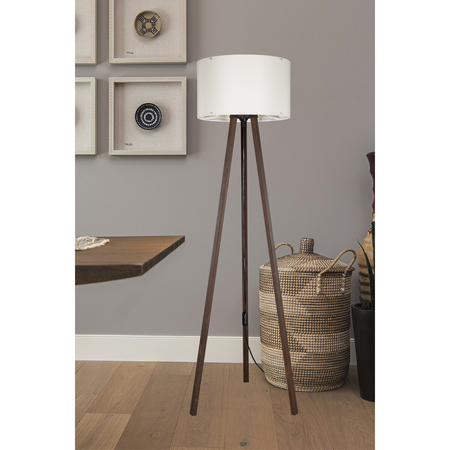 Lampa podłogowa Zuma Line ASZ.1608 PIKO LAMPA PODŁOGOWA ORZECH/WALNUT-CREAM