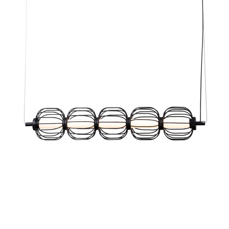 Lampa wisząca Italux Pedro PND-34405-5-BK Czarny mat, chrom