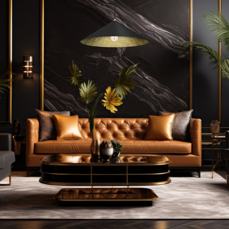 Milagro Lampa wisząca Fuji Ø70cm 1xE27 MLP0646 CZARNY / ZŁOTY