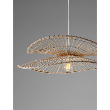 Lampa wisząca Luces Exclusivas SELVORA LE45374 drewno jasne i ciemne, biały