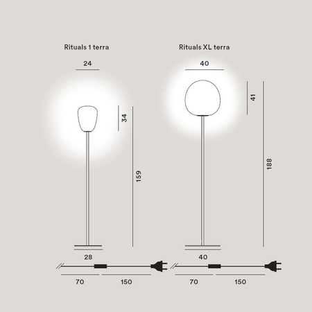 Lampa podłogowa Foscarini 244031EB-10 Rituals 1 terra