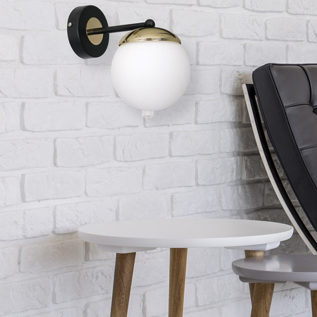 Milagro Kinkiet SPARTA BLACK / GOLD 1xE14 MLP6512 CZARNY / ZŁOTY