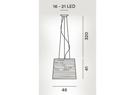 Lampa wisząca Foscarini 182007L-25 Tress grande LED